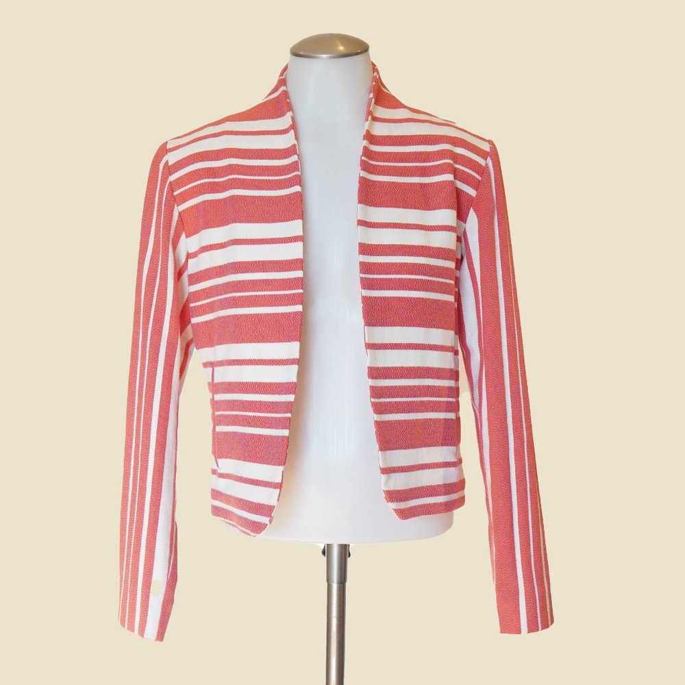 Kal Rieman Coral Striped Blazer in XS